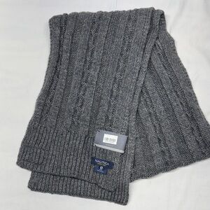Nautica Charcoal Ribbed Scarf for Men